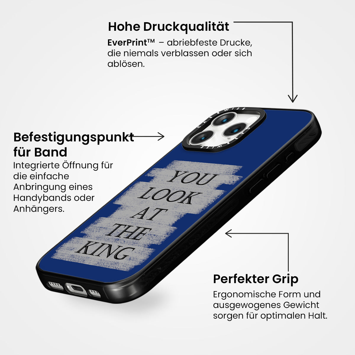 Die Inschrift, die Sie den König ansehen - Hülle