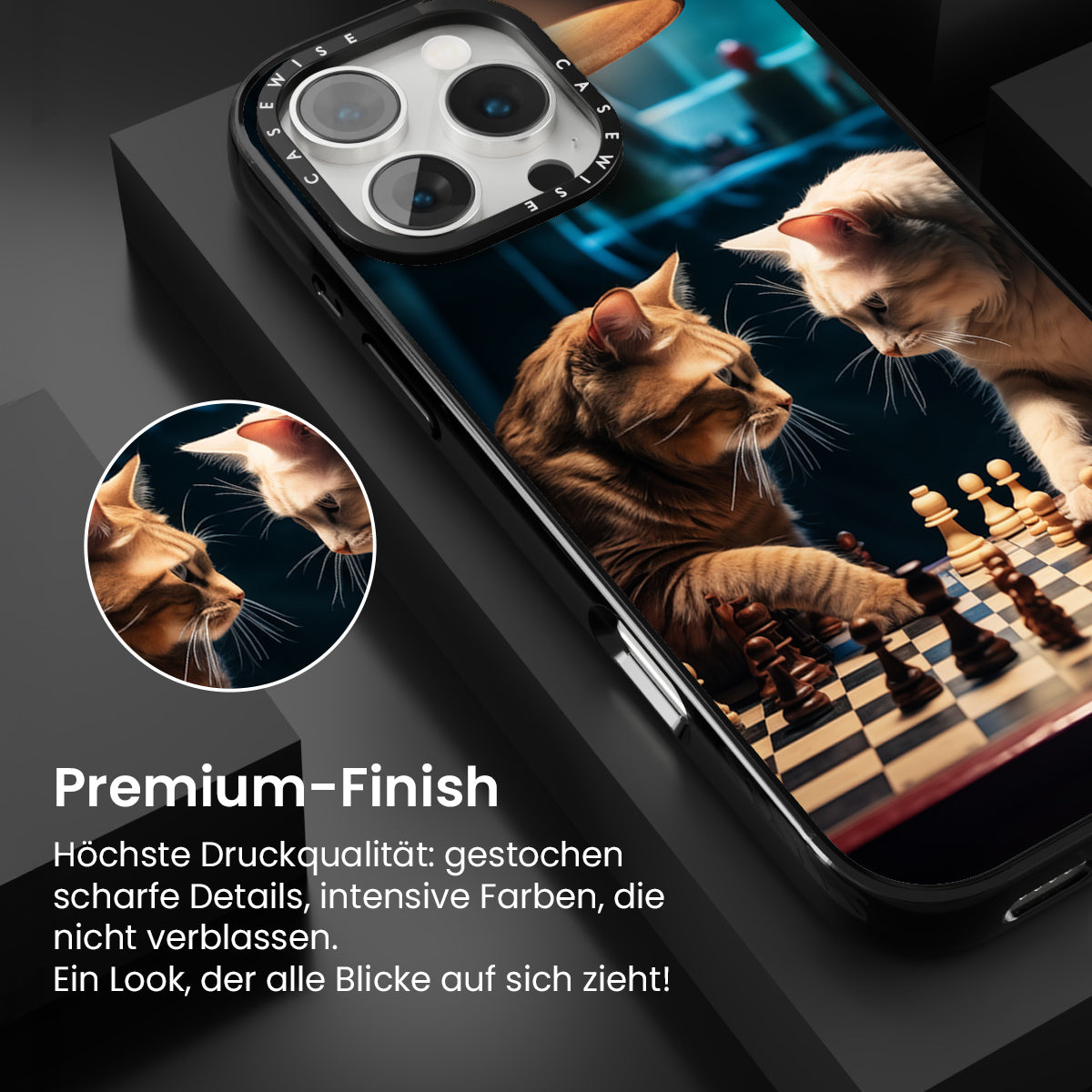 Katzen spielen Schach - Hülle