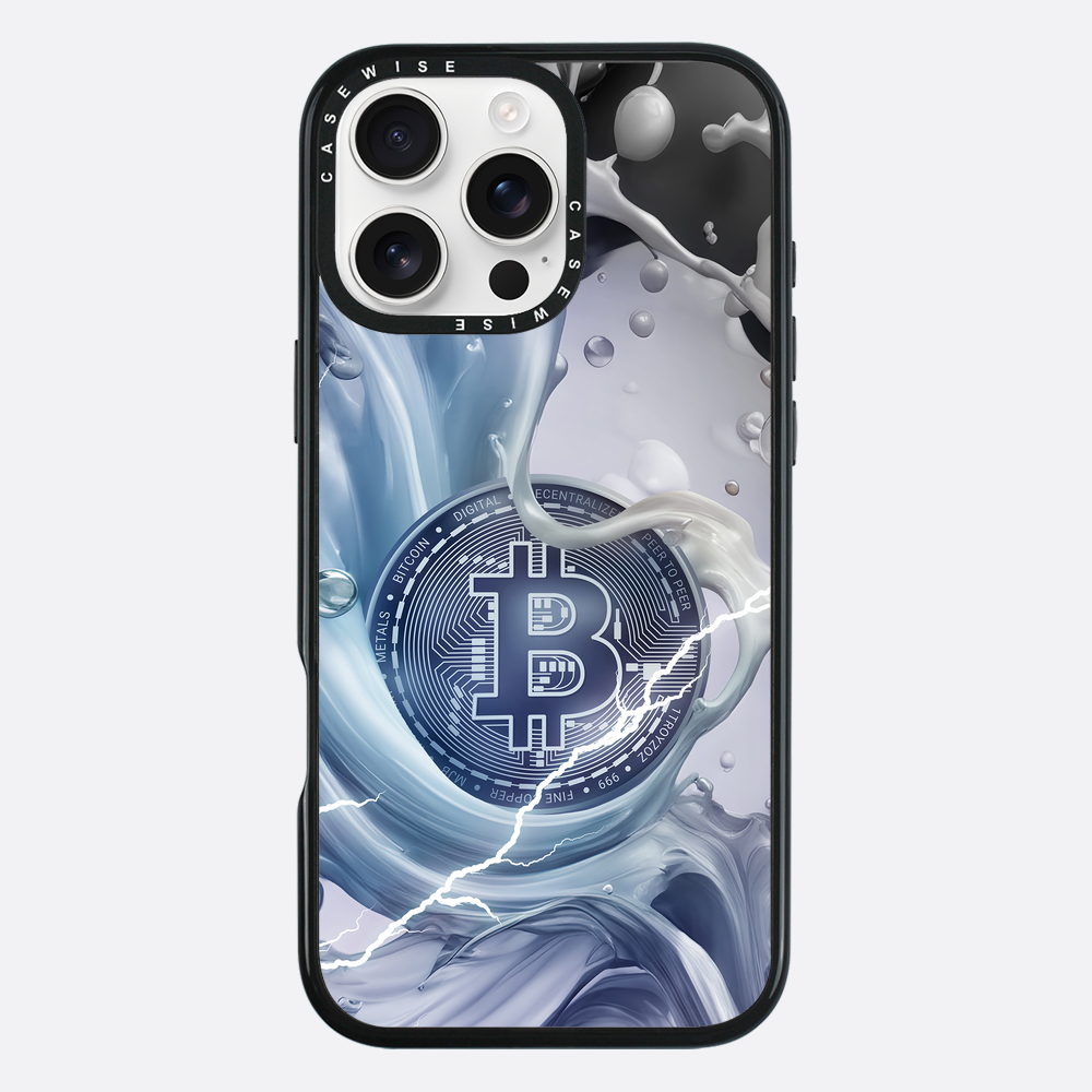 Crypto Art Bitcoin Spritzer - Blau - Hülle