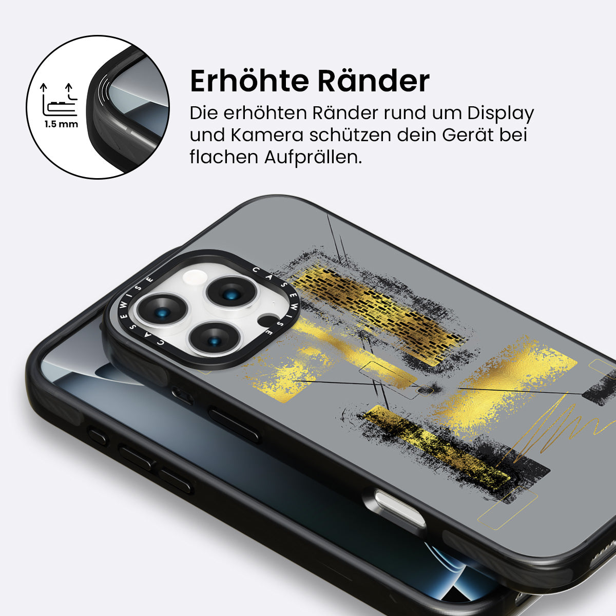 Dynamische Kunst Nr. 6 Gold - Leicht gehen - Hülle