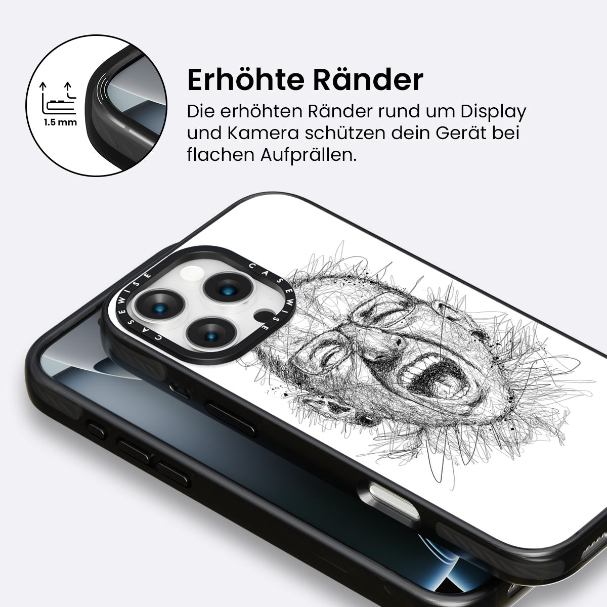 Digital Scribble Art Design, inspiriert von Chester Bennington - Hülle