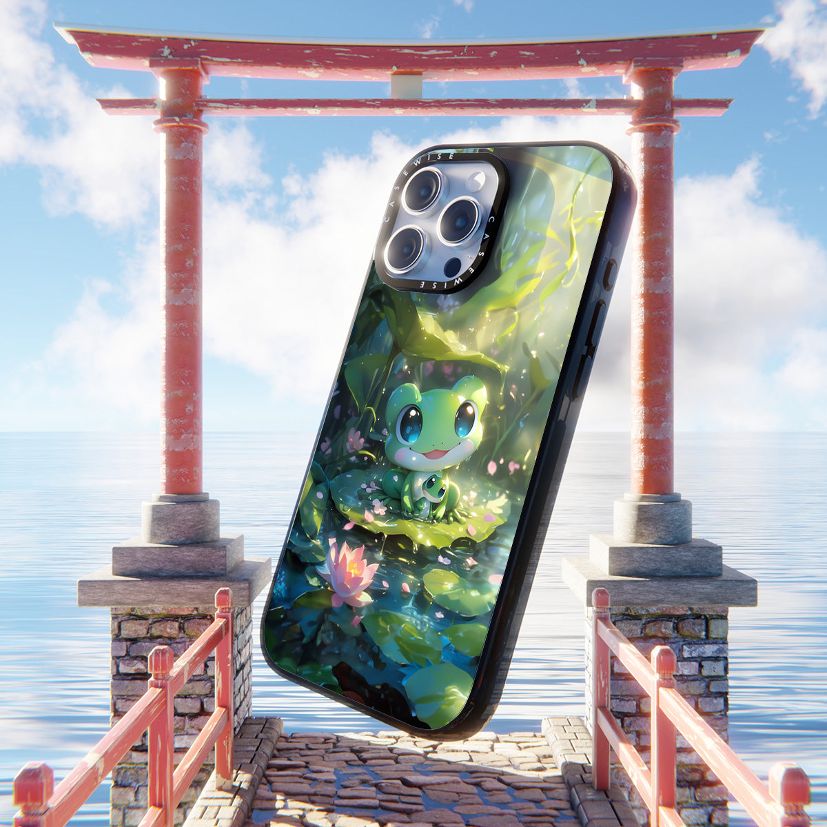 Süßer Froschfamilie Anime - Hülle