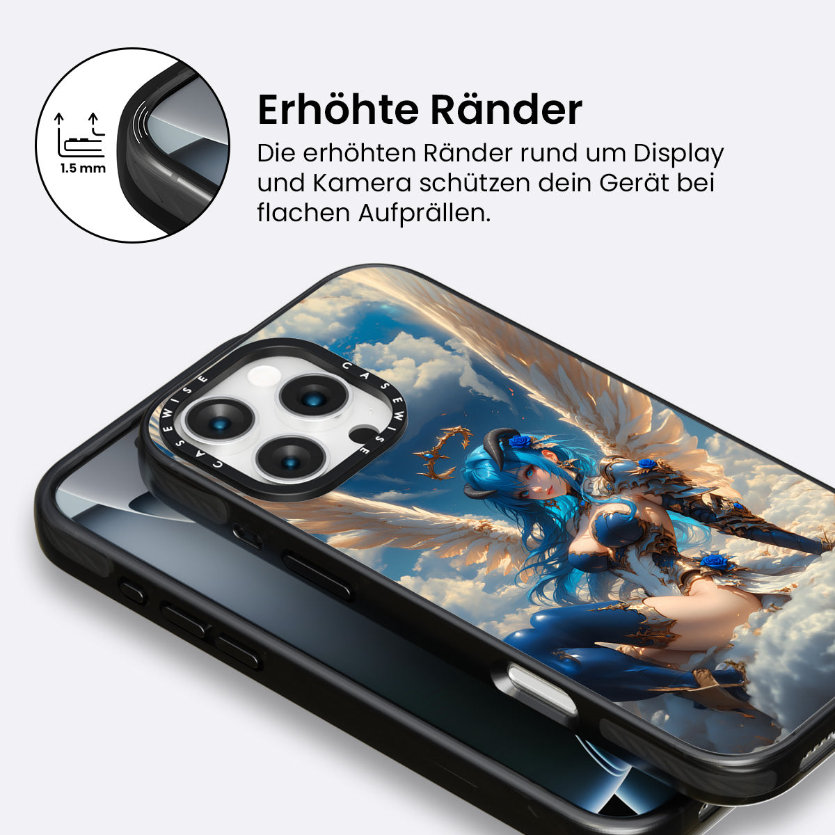 Blauer Engel in Wolken - Hülle