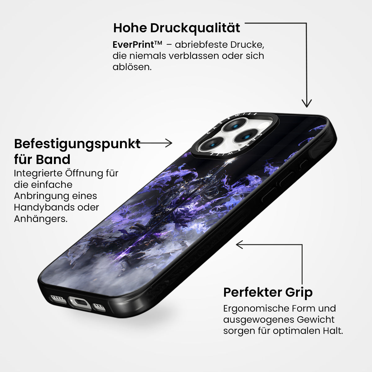 Nebliger Samurai in Lila - Hülle
