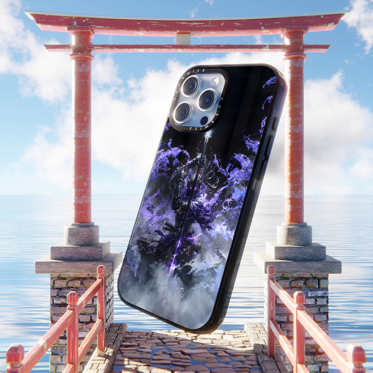 Nebliger Samurai in Lila - Hülle