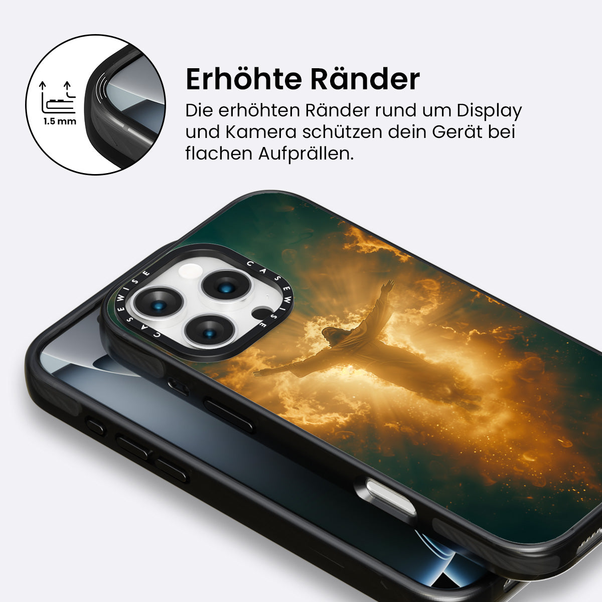 Jesus Christus glüht in den Wolken - Hülle