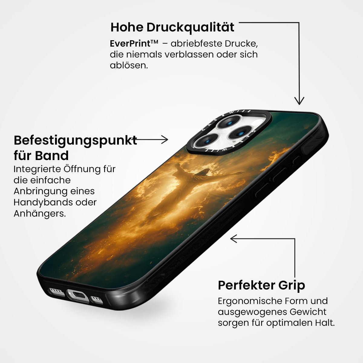 Jesus Christus glüht in den Wolken - Hülle
