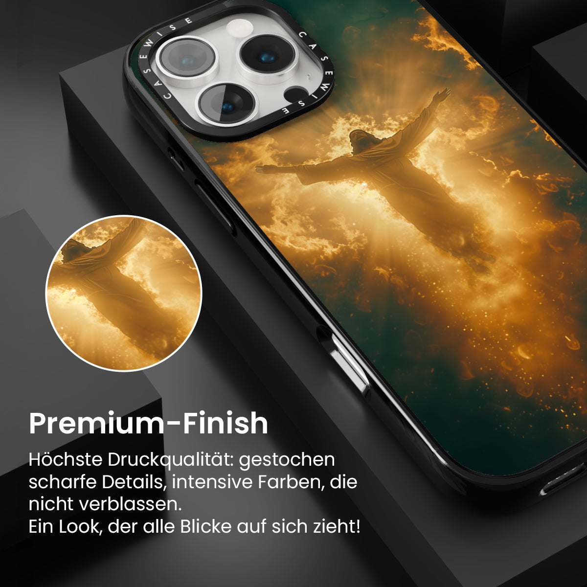 Jesus Christus glüht in den Wolken - Hülle