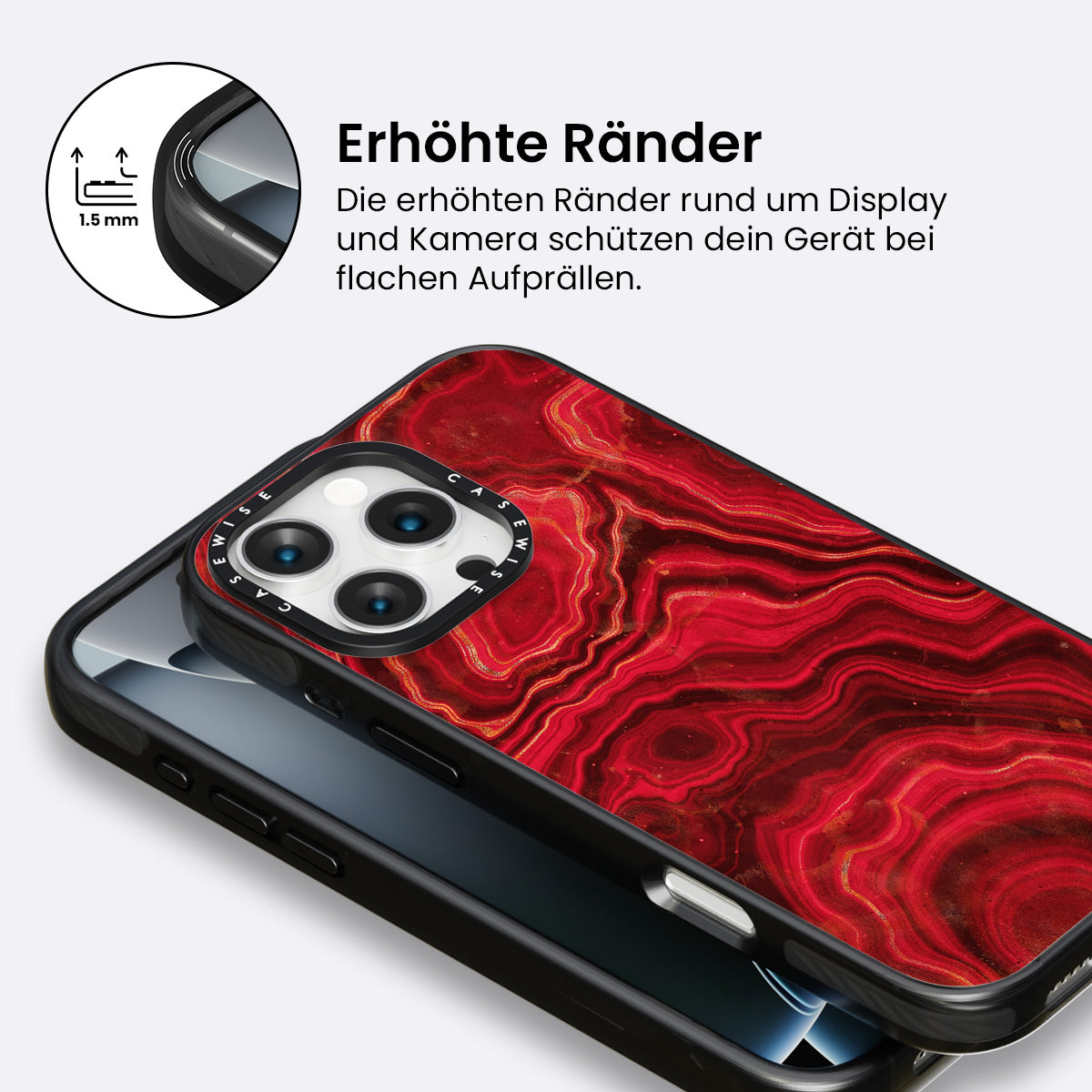 Textur der roten Achat 02 - Hülle