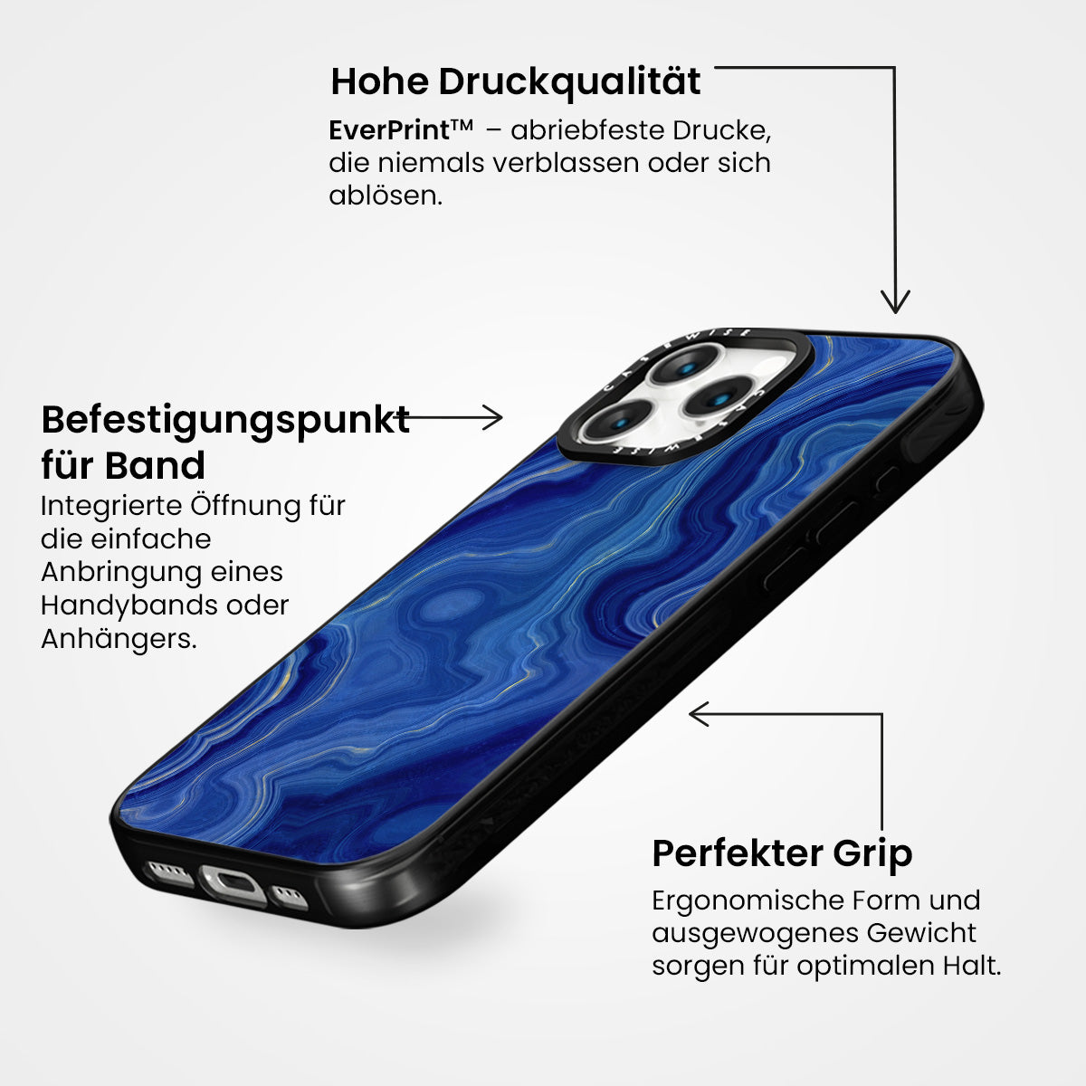 Blaue Achattextur 10 - Hülle