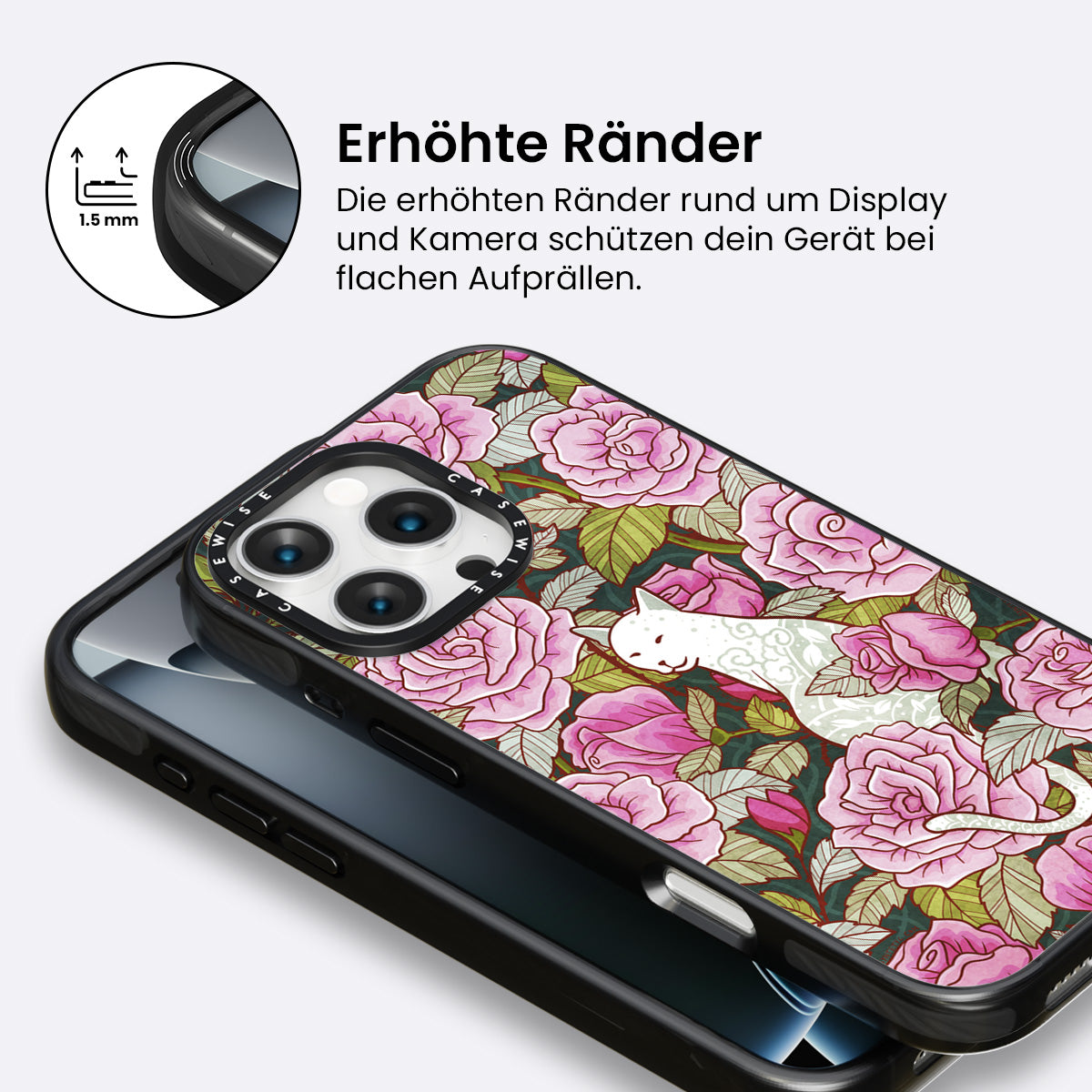 Katze und Rosen - Hülle
