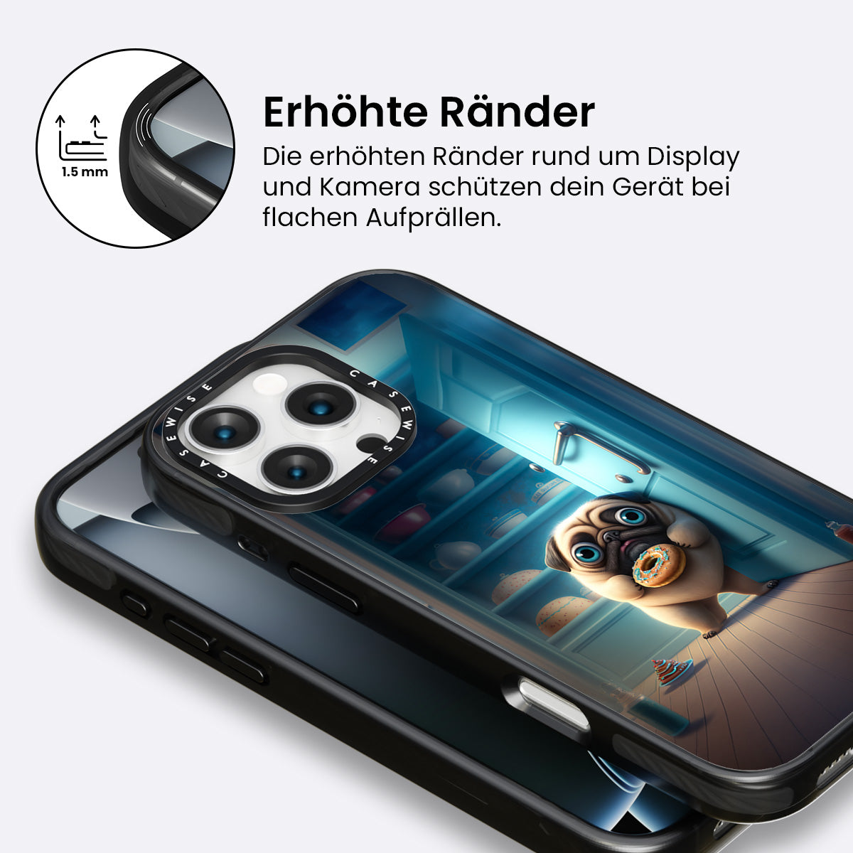 Mops stiehlt Donuts - Hülle