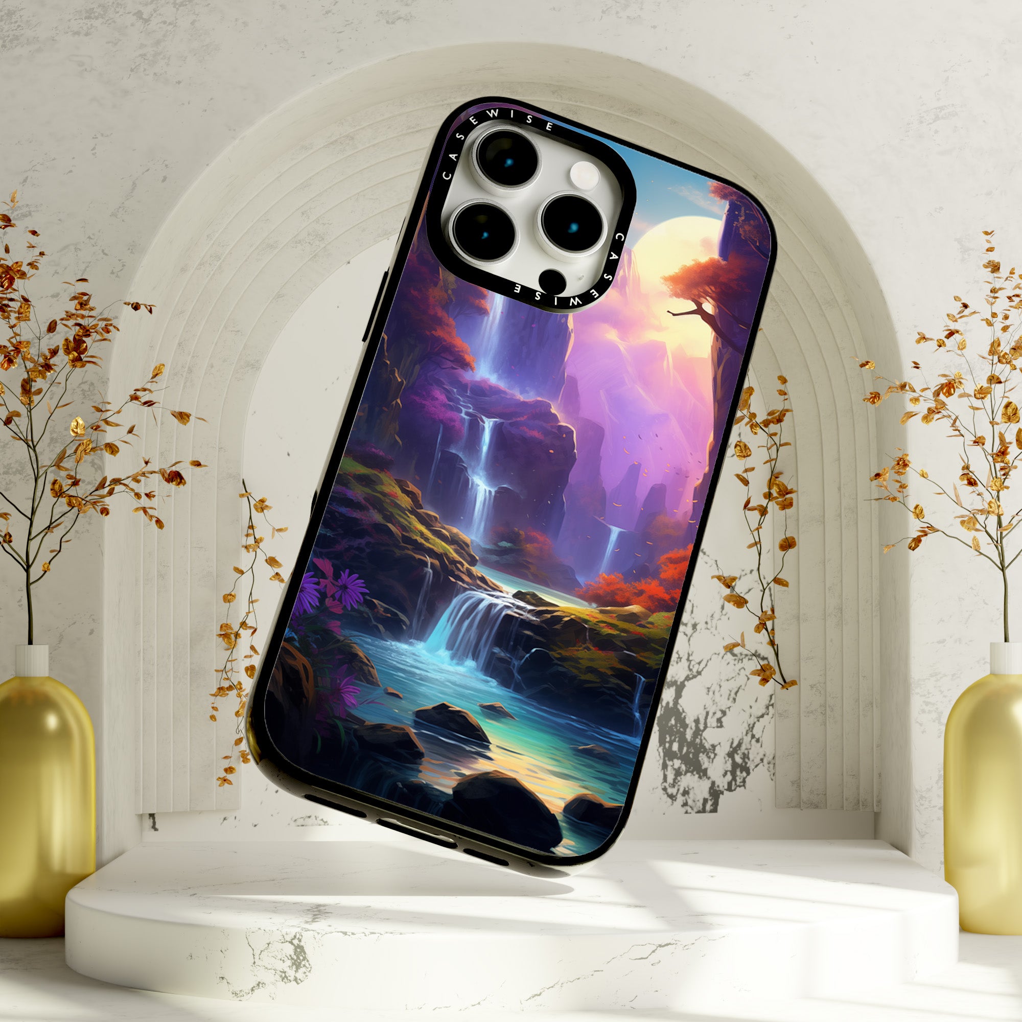 Lila Fantasy -Wasserfall - Hülle
