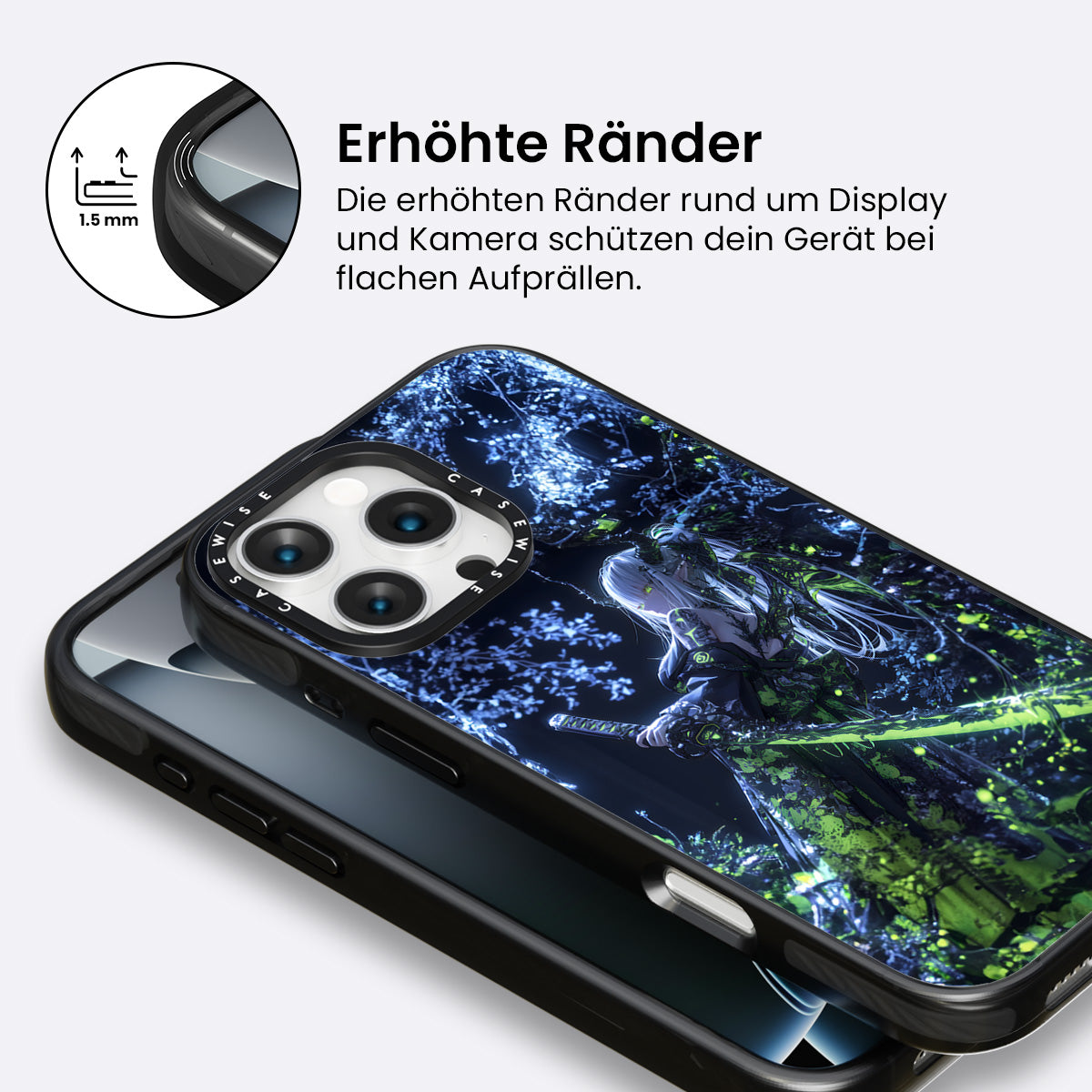 Grüne Samurai Mädchen - Hülle