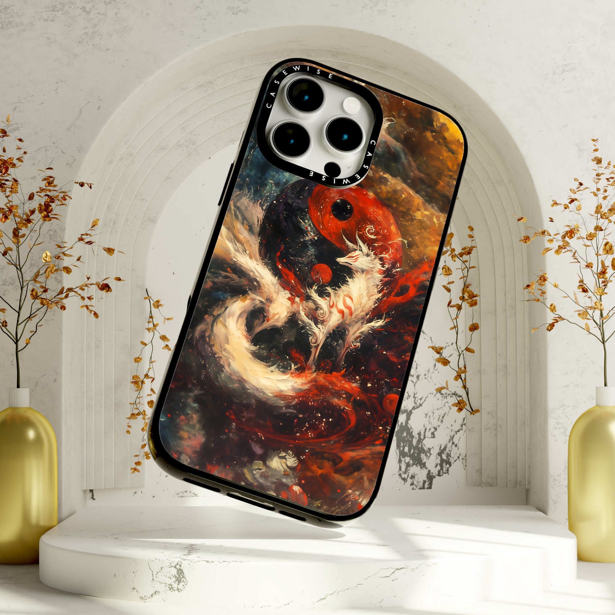 Red Kitsune Yin und Yang - Hülle