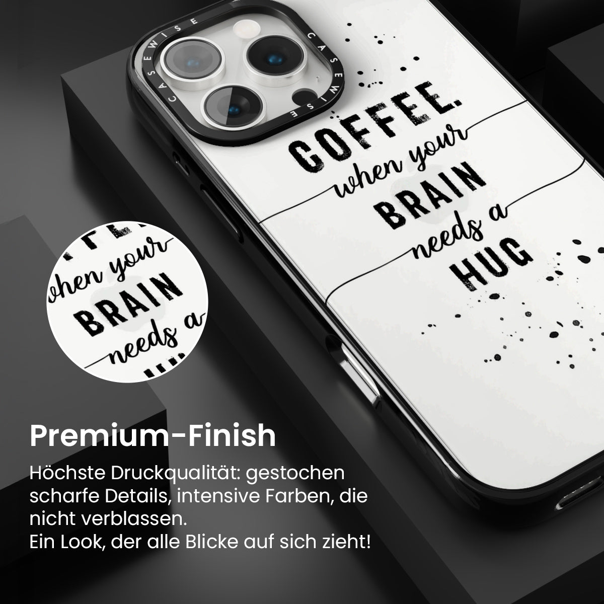 Textkunstkaffee Wenn Ihr Gehirn eine Umarmung braucht - Hülle
