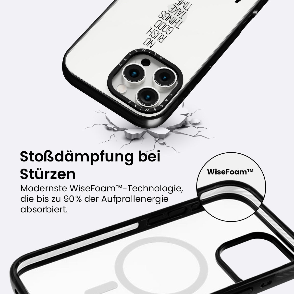 Kein Ansturm.Gute Dinge brauchen Zeit.ENTSPANNEN. - Hülle