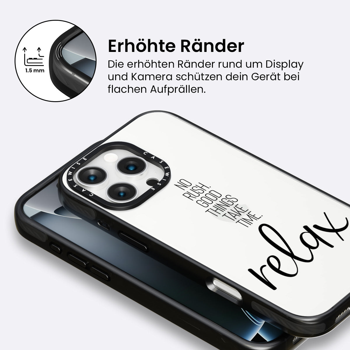 Kein Ansturm.Gute Dinge brauchen Zeit.ENTSPANNEN. - Hülle