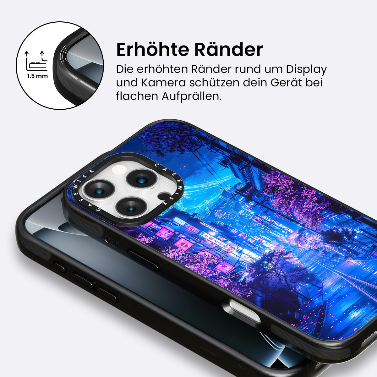 Futuristische Fuji Neonblüte - Hülle