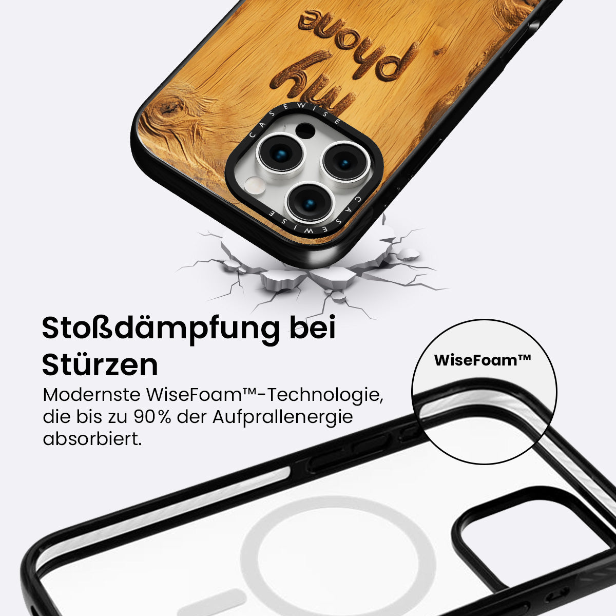 Flugzeugholz schnitzte mein Telefon lustig - Hülle