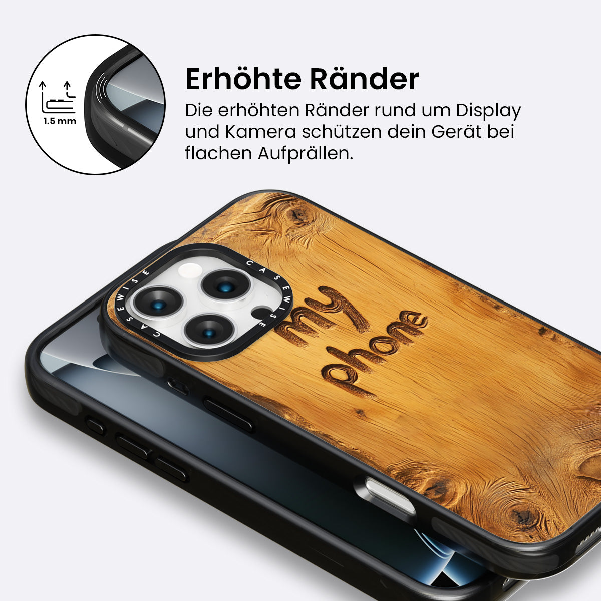 Flugzeugholz schnitzte mein Telefon lustig - Hülle