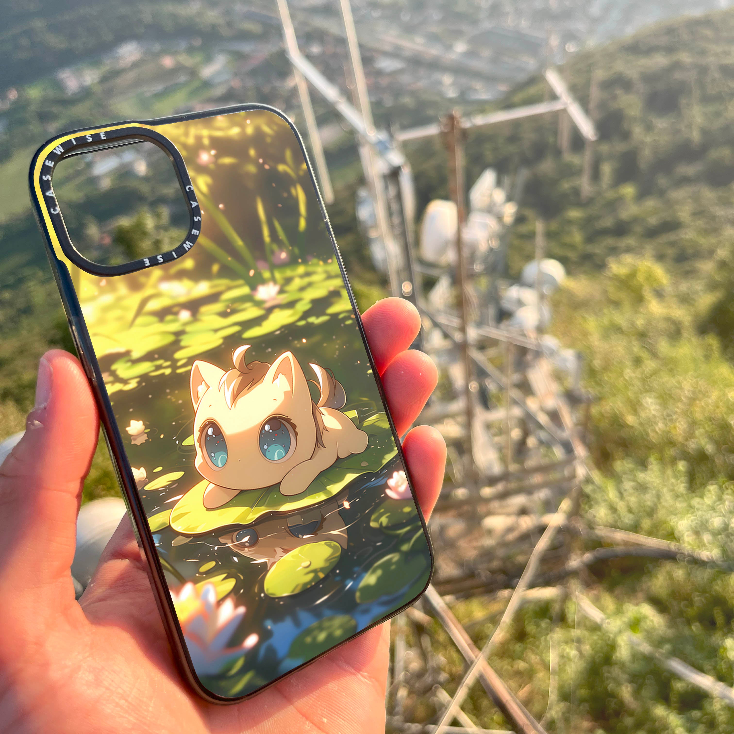 süße Anime -Katze - Hülle