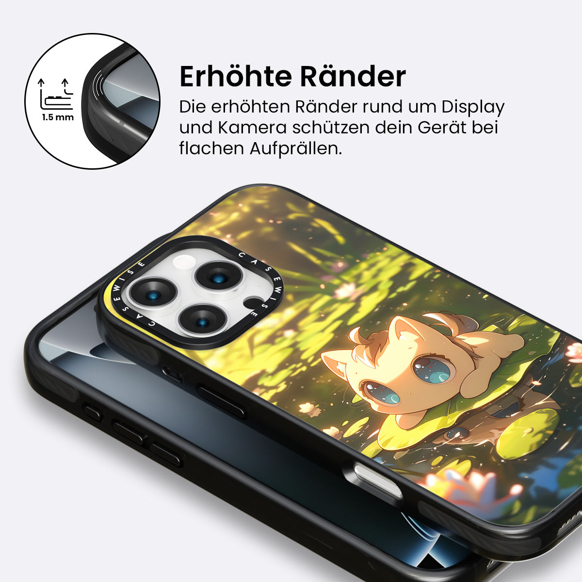 süße Anime -Katze - Hülle