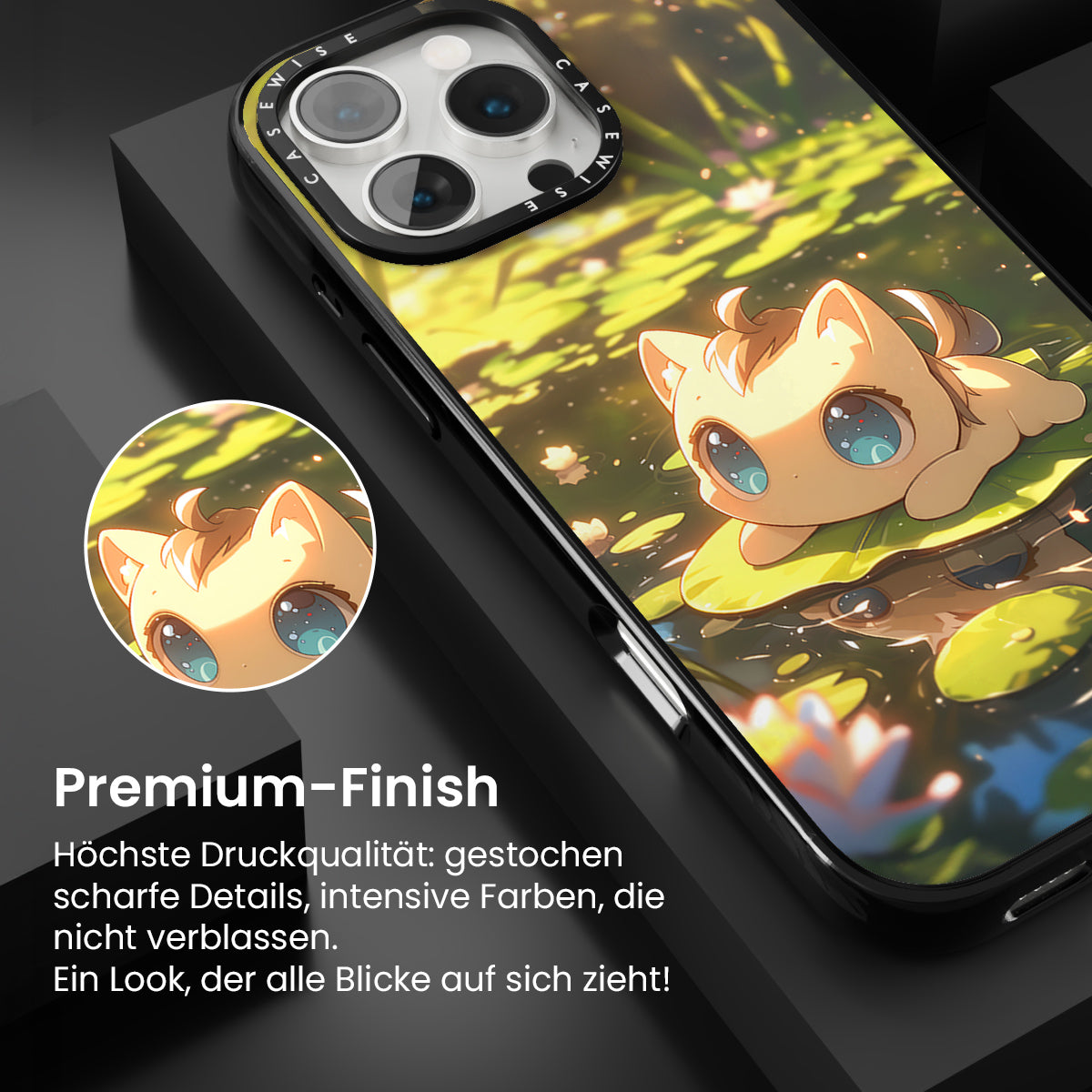 süße Anime -Katze - Hülle