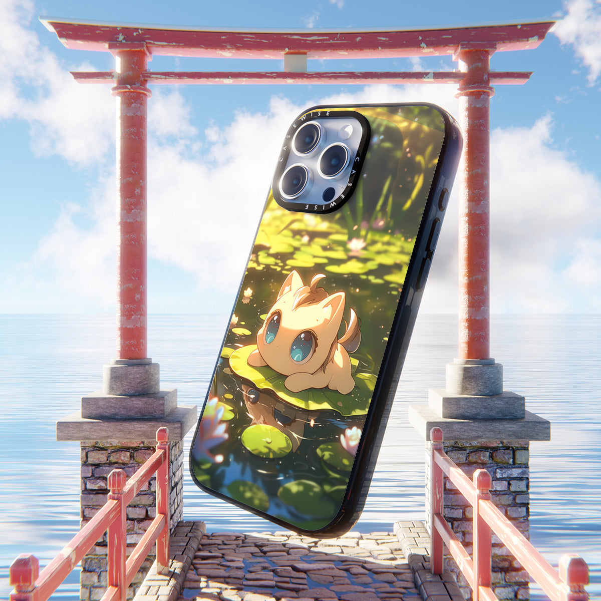 süße Anime -Katze - Hülle