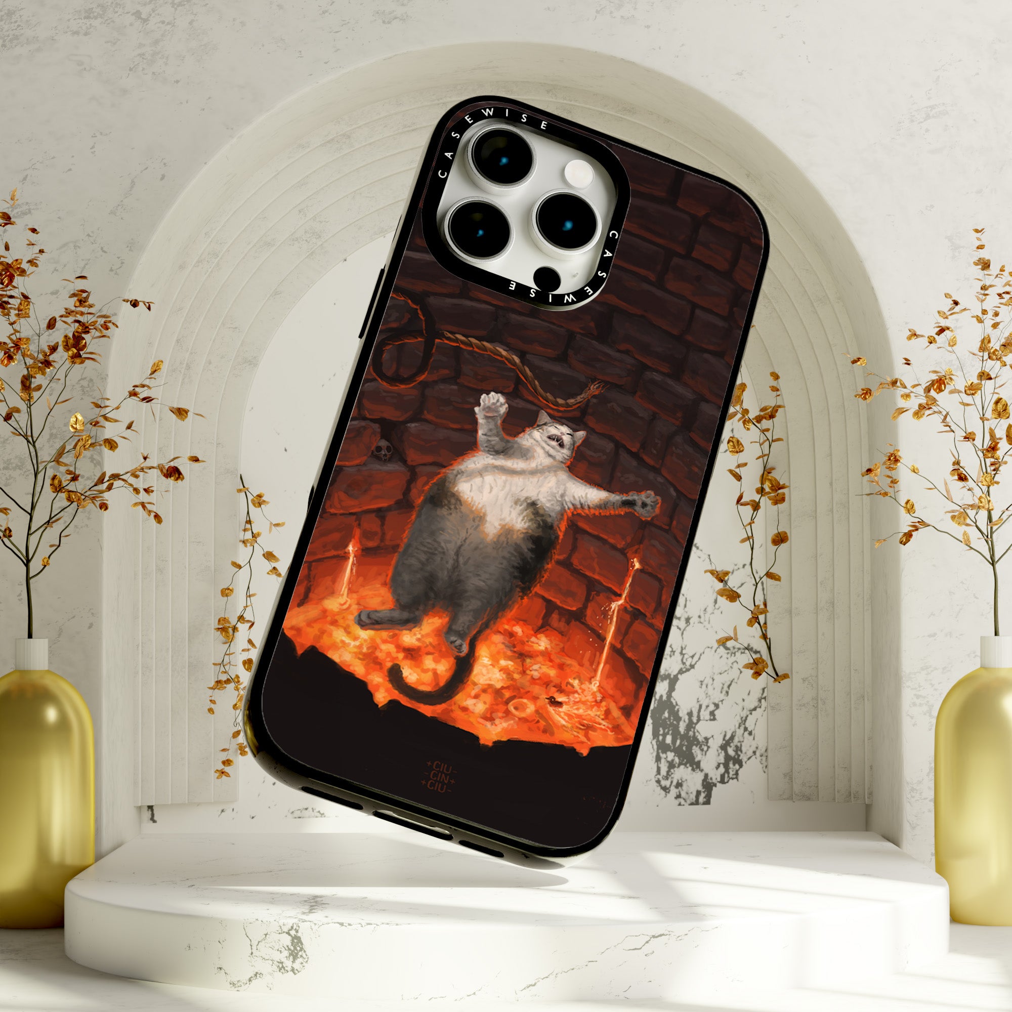 Katze in Lava fällt - Hülle