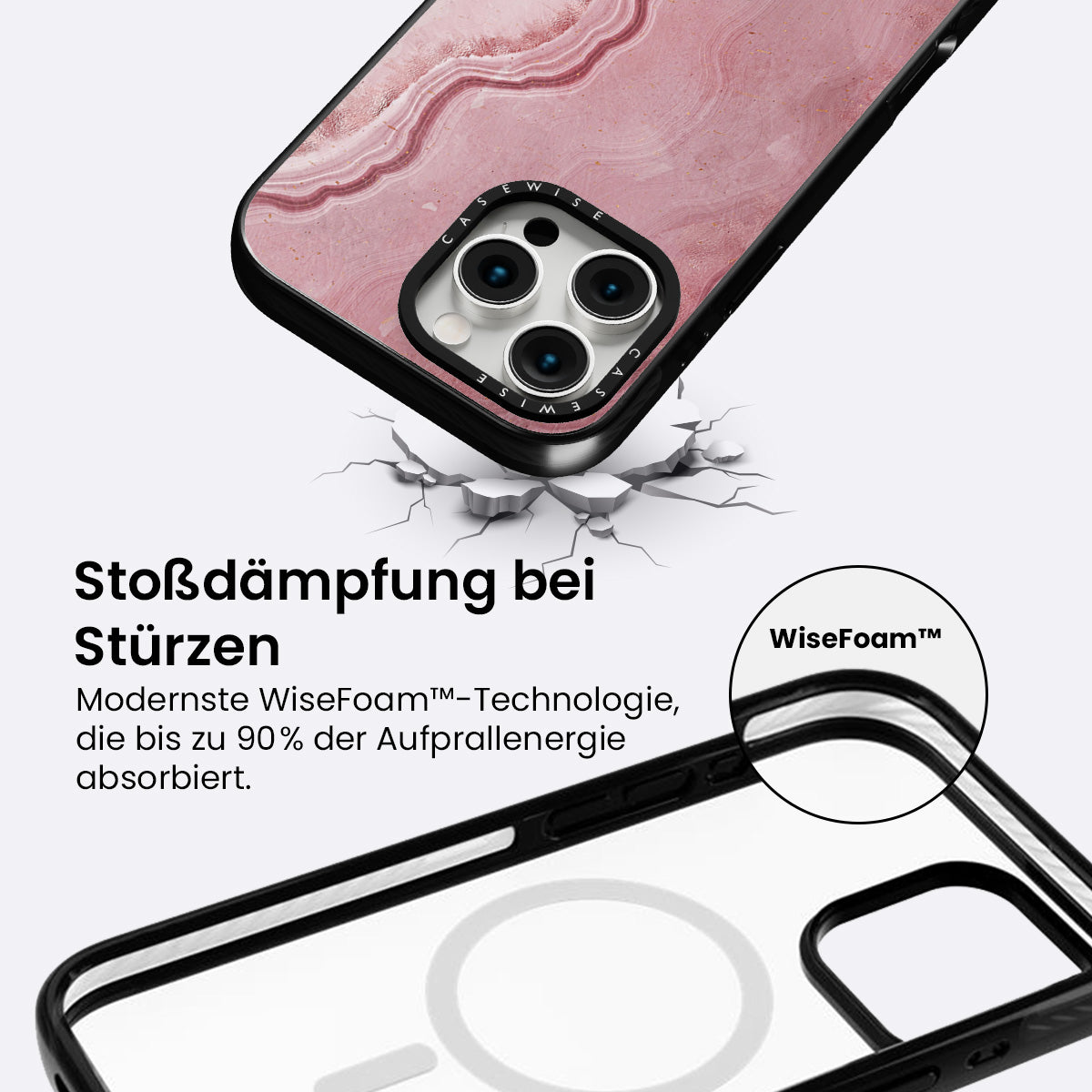 Pink Achat Textur 10 - Hülle