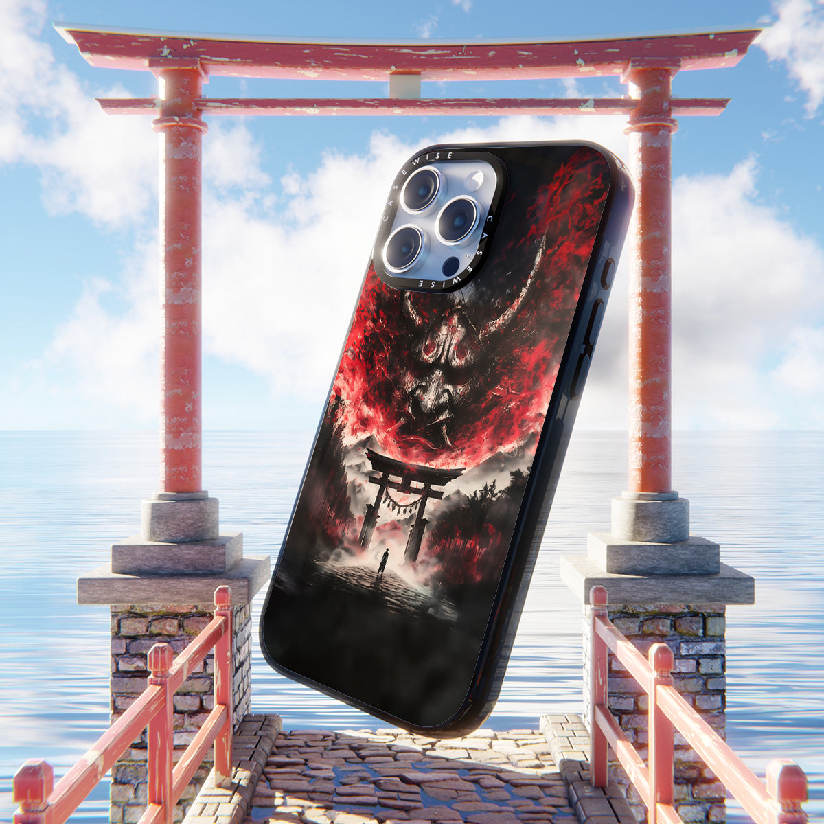 Torii -Tor auf Maske - Hülle