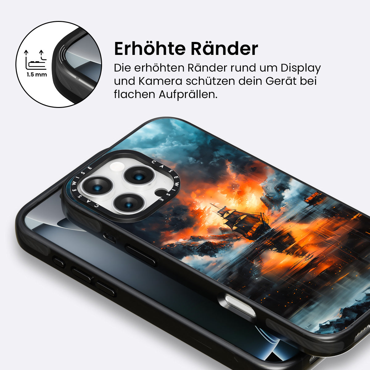 Piraten -Sonnenuntergang Ozean - Hülle