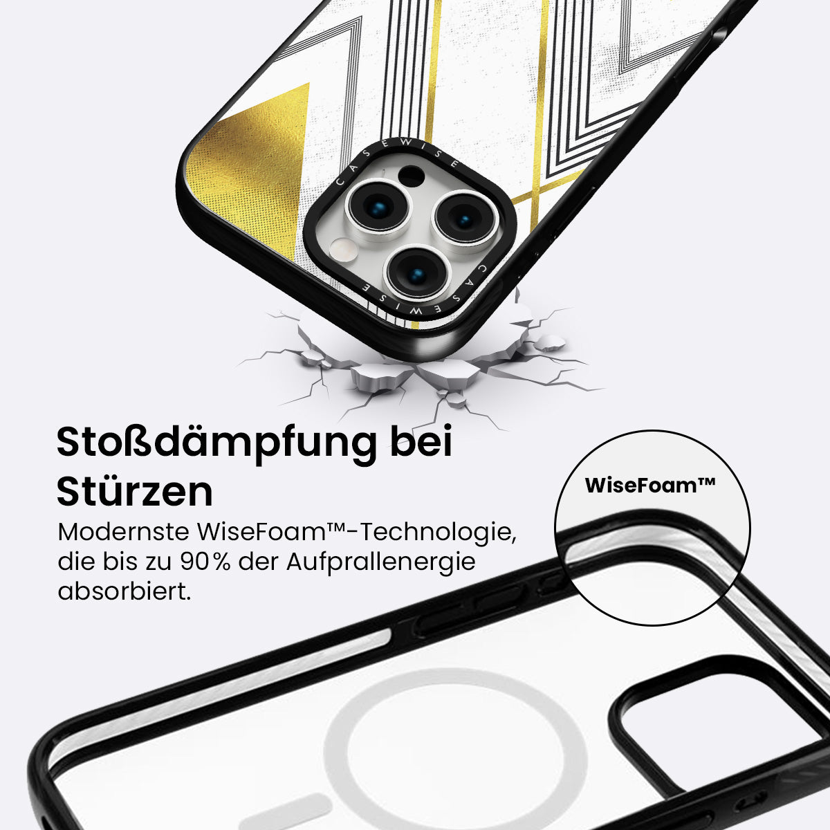 Geometrische Kunst Nr. 5 Gold - Hülle