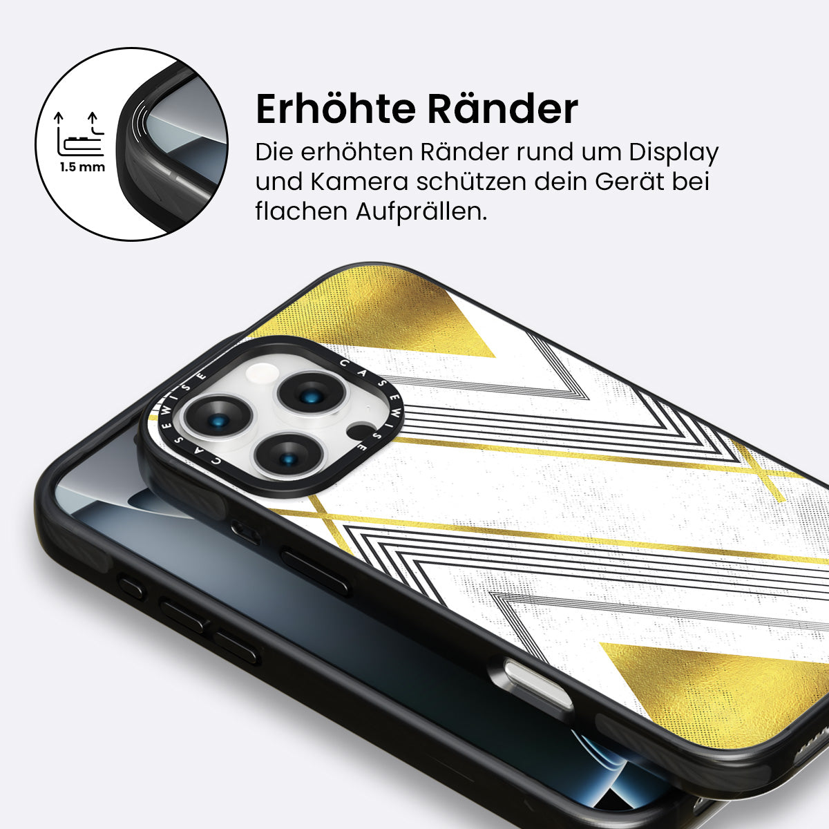 Geometrische Kunst Nr. 5 Gold - Hülle