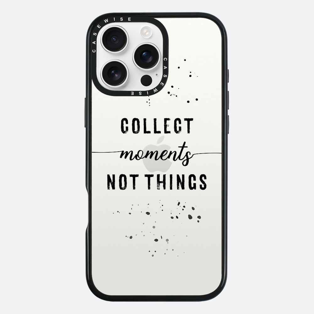Textkunst sammeln Momente nicht Dinge - Hülle