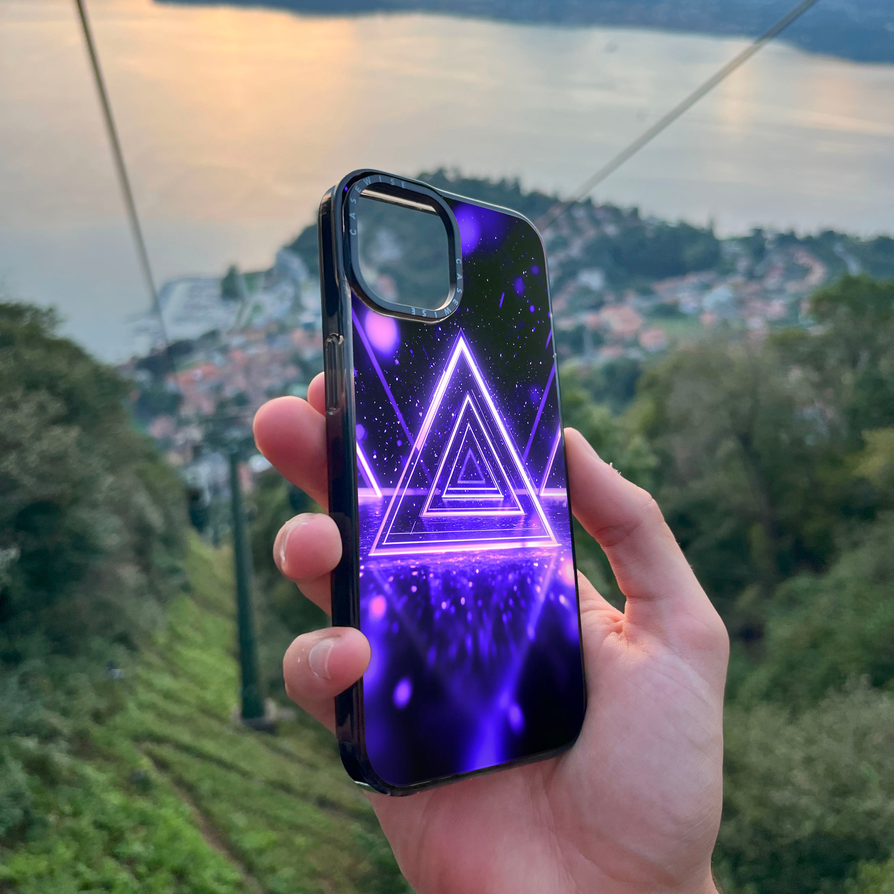 Mystisches Symbol Dreiecke Violett - Hülle