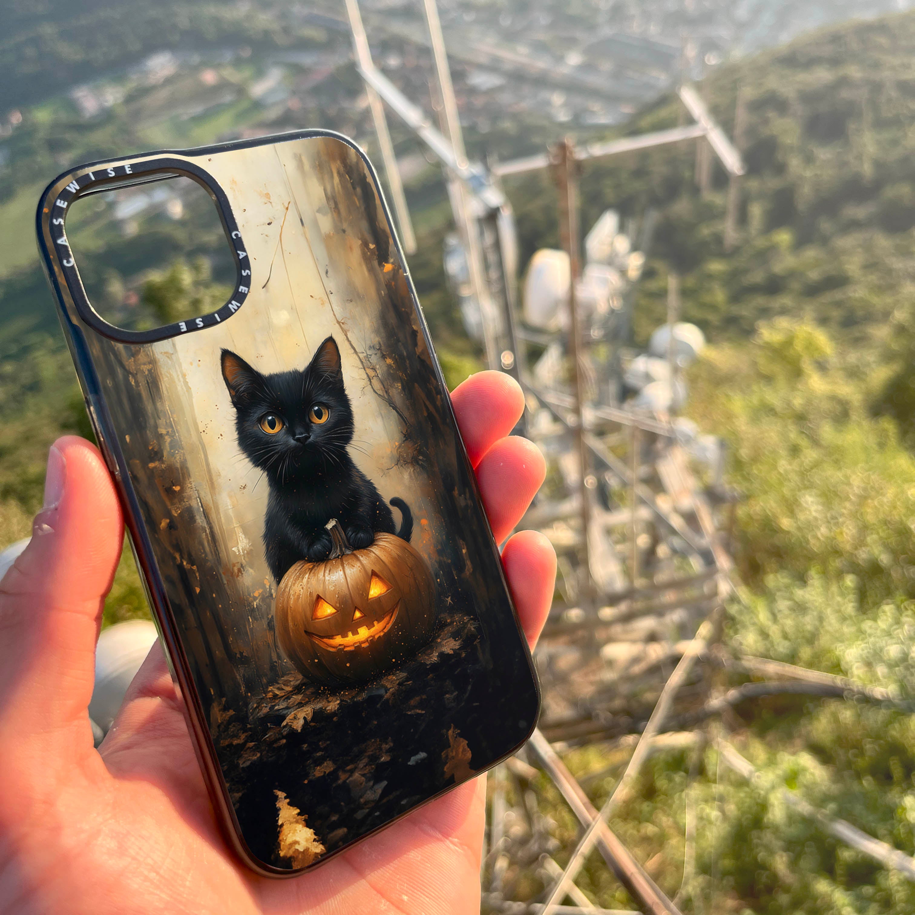 Schwarze Kürbiskatze - Hülle