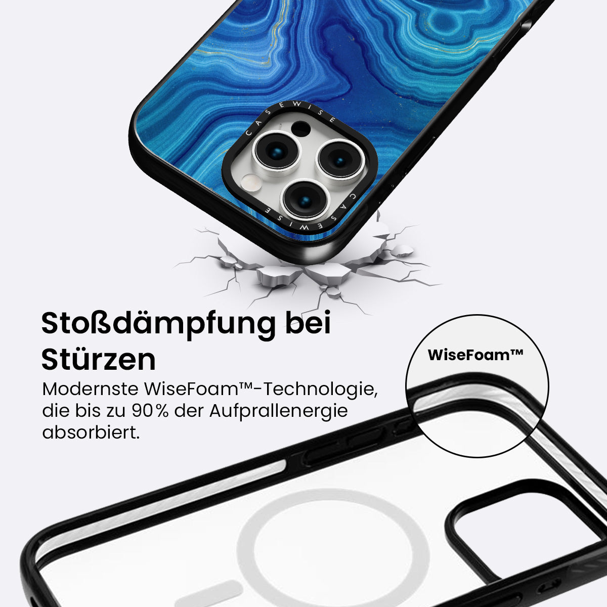Blaue Achattextur 08 - Hülle