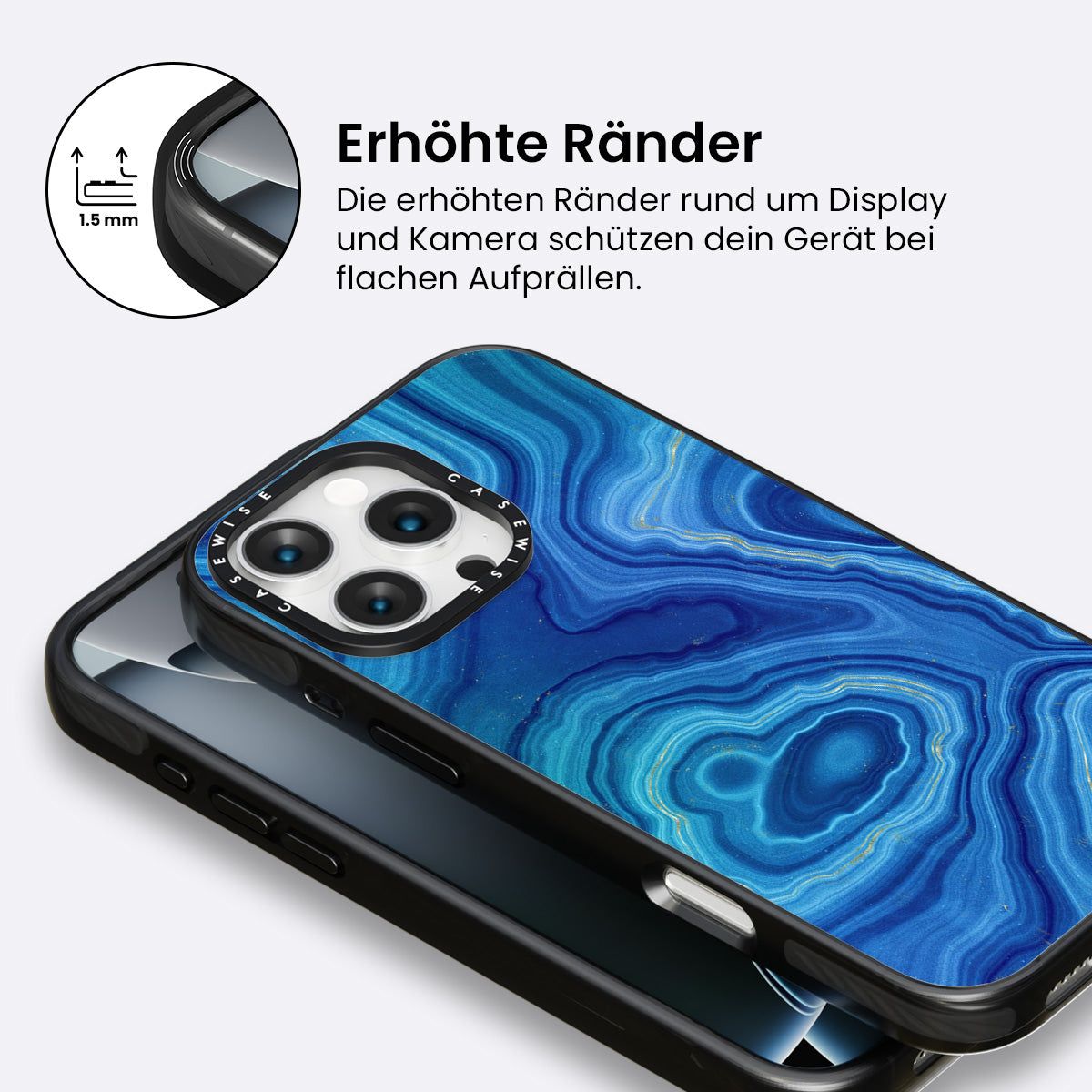Blaue Achattextur 08 - Hülle