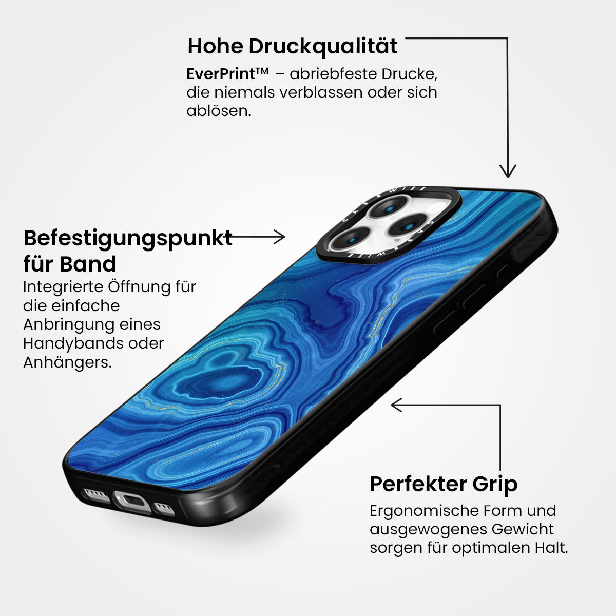 Blaue Achattextur 08 - Hülle