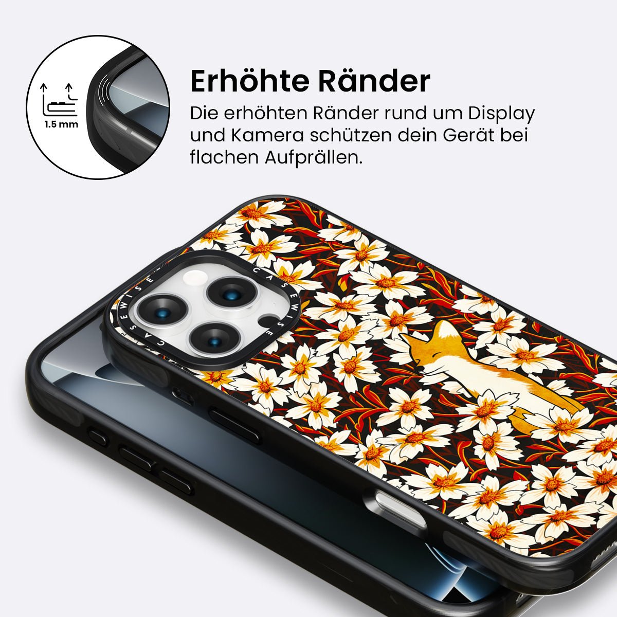 Happy Fuchs und Blumen - Hülle