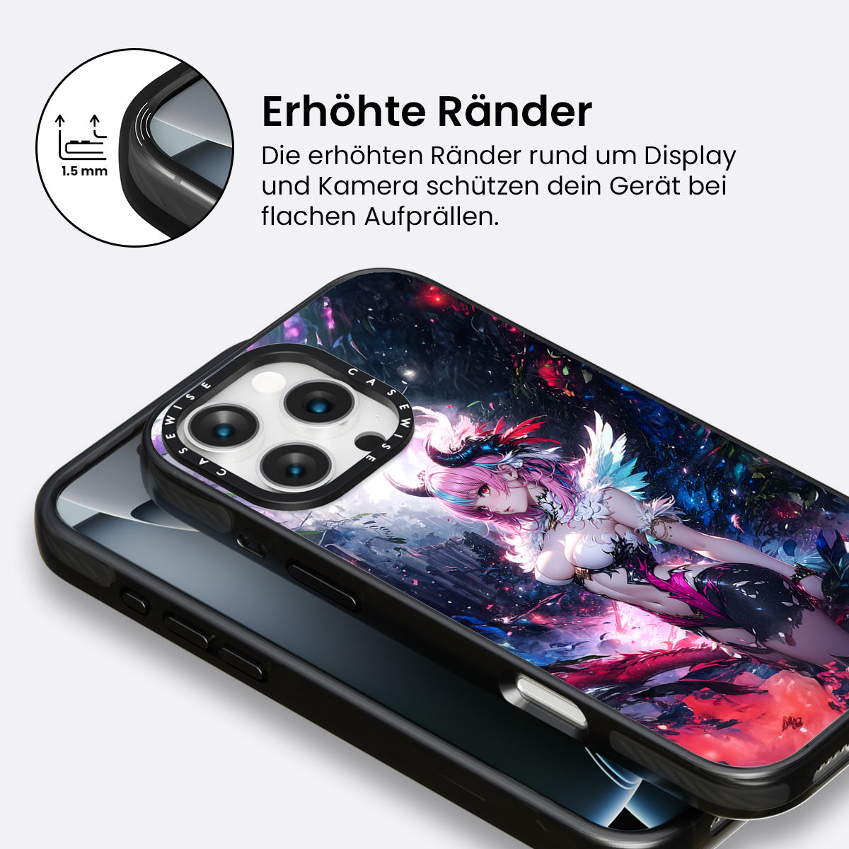 Regenbogen -Anime -Mädchen - Hülle