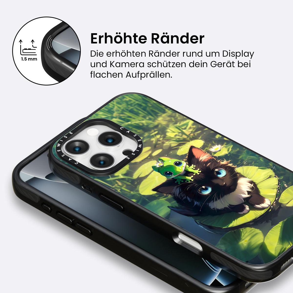 Schwarze Katze und Froschfreundschaft - Hülle
