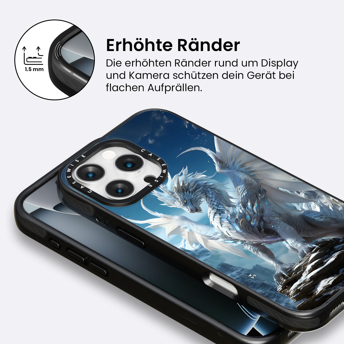 Weißer Himmel älterer Drache - Hülle