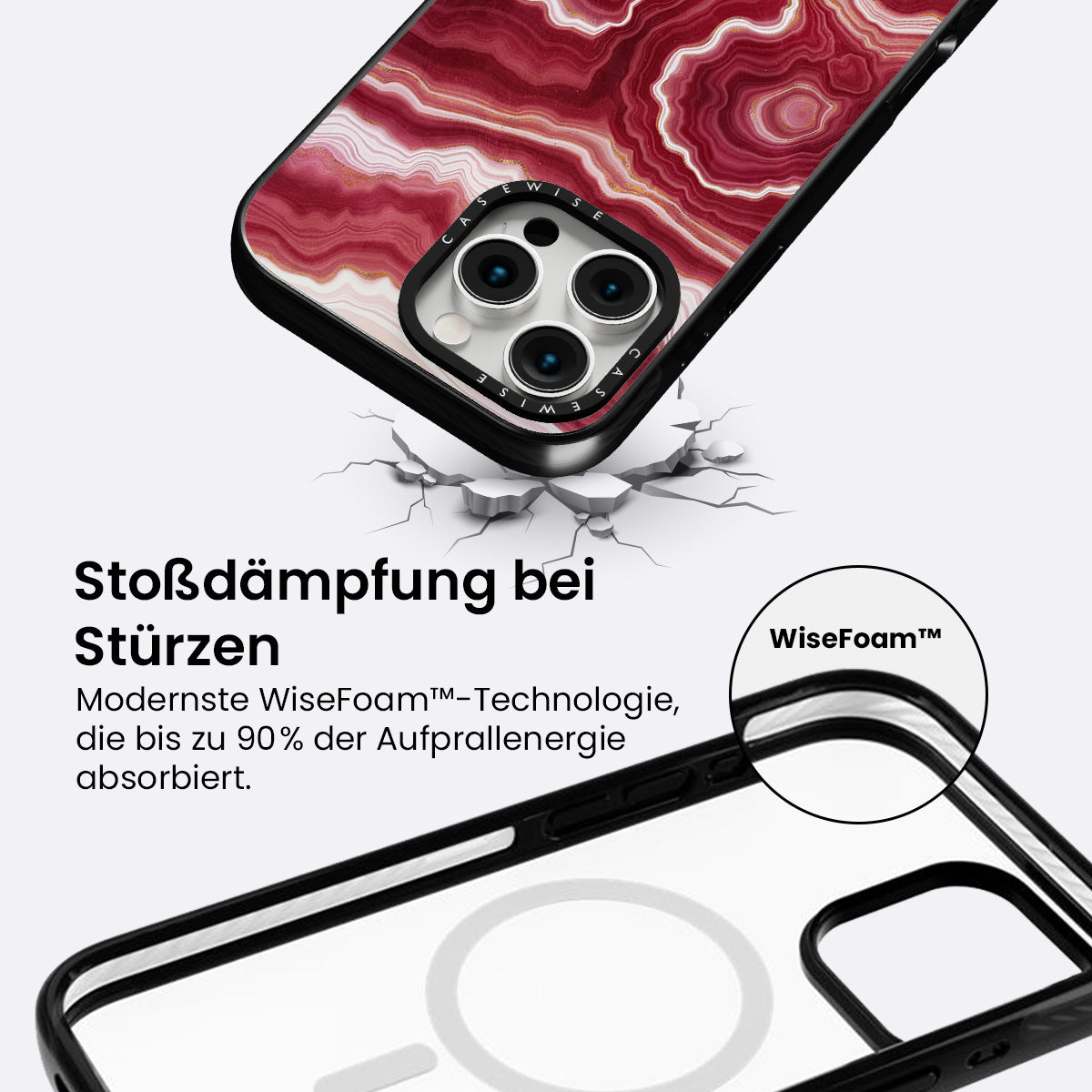 Rote Achattextur 10 - Hülle