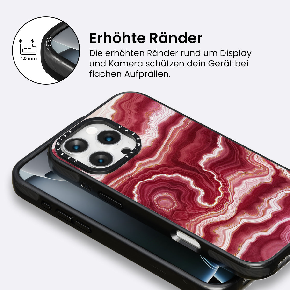Rote Achattextur 10 - Hülle