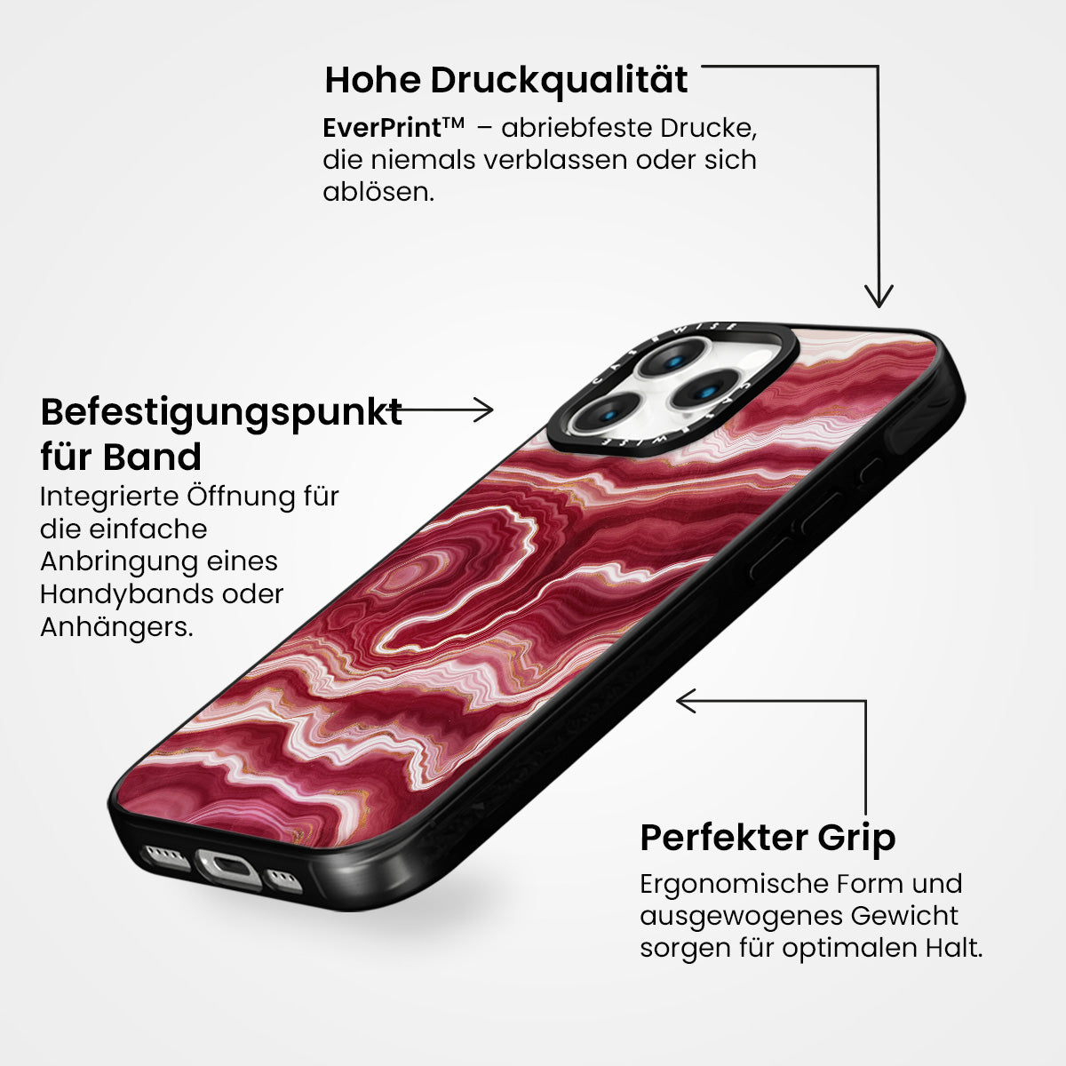 Rote Achattextur 10 - Hülle