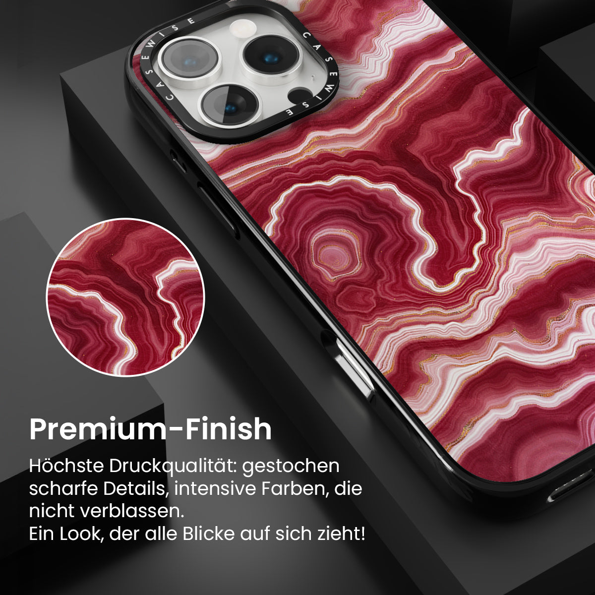 Rote Achattextur 10 - Hülle