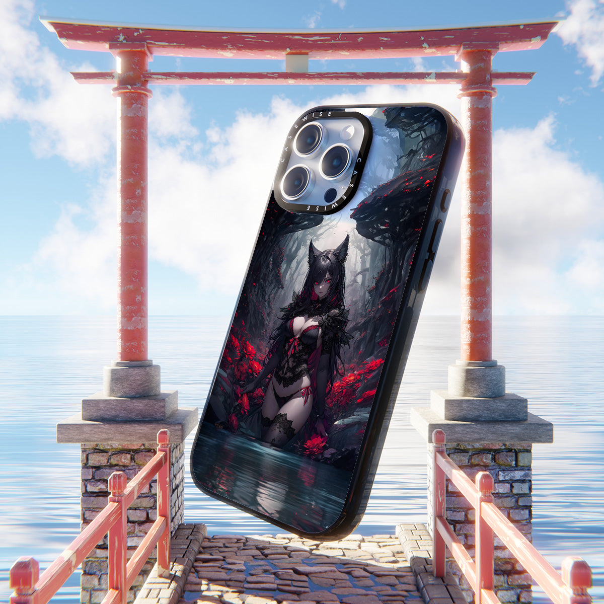 Gothic Anime Girl im Fluss - Hülle